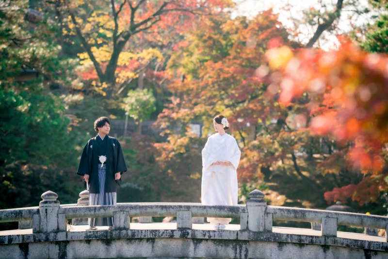 Arch Bridal_庭園で撮影できる