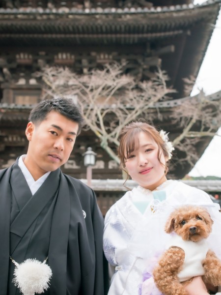 Arch Bridal_ペットと一緒に撮影できる