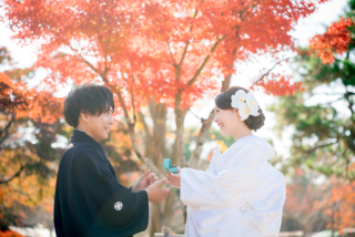 Arch Bridal_和装前撮り：紅葉編