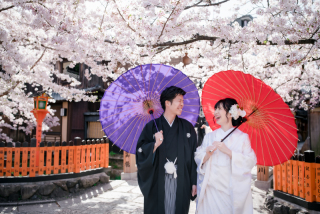 Arch Bridal_和装前撮り：桜編