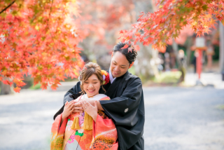 Arch Bridal_和装前撮り【紅葉】：神社仏閣