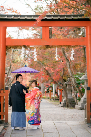 Arch Bridal_和装前撮り：紅葉編