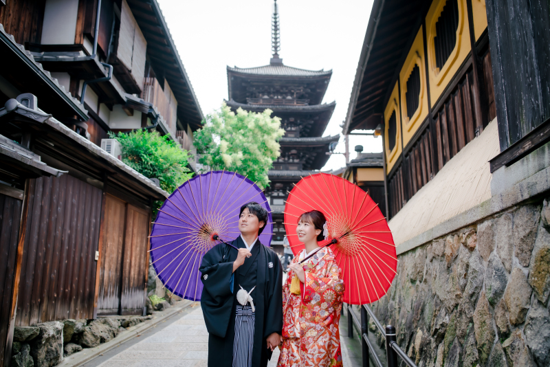 ロケ地【八坂の塔周辺】和装1点＋全データ付きプラン【3～5月】【9～12月】