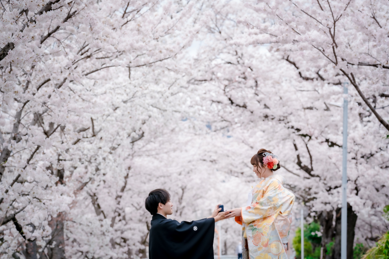 ☆桜シーズン☆和装ロケ撮影【3～5月】【9～12月】衣装1点＋ロケ地1ヵ所＋全データ付きプラン