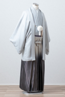 グレー紋付×グラデーション袴