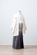 白紋付&times;竹柄グレーグラデーション袴