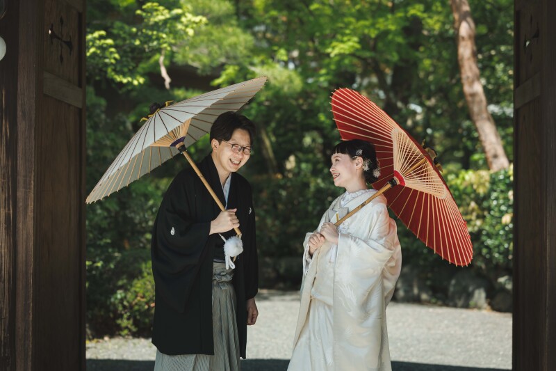 緑と番傘