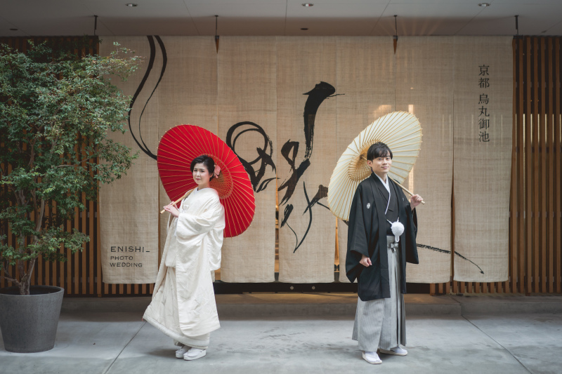 最後は暖簾前で