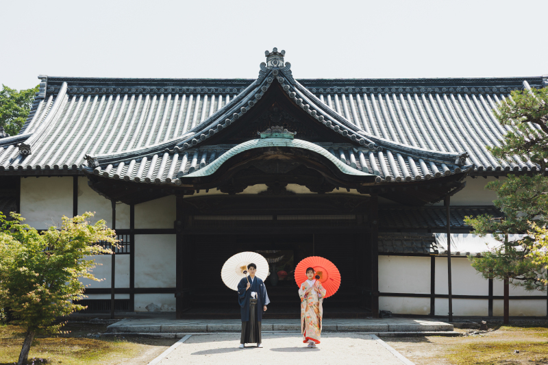 屋内に入る前に