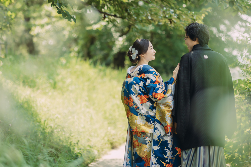 和装で散歩