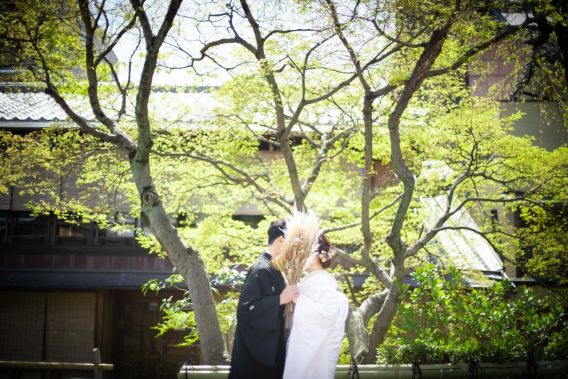 白無垢とのコントラストが◎