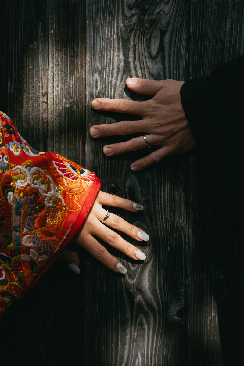 おしゃれな感じで手元を