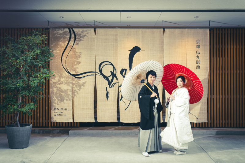 最後は暖簾前で