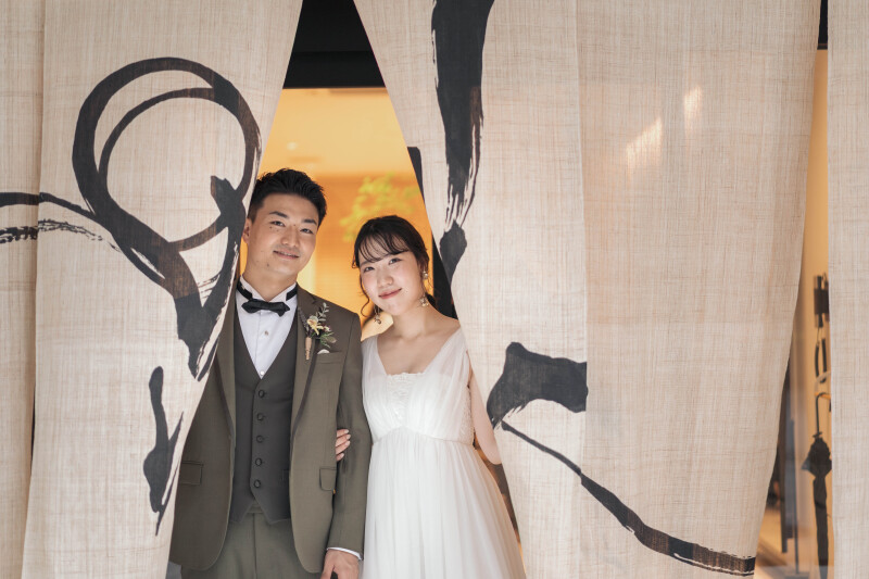 最後は暖簾前で