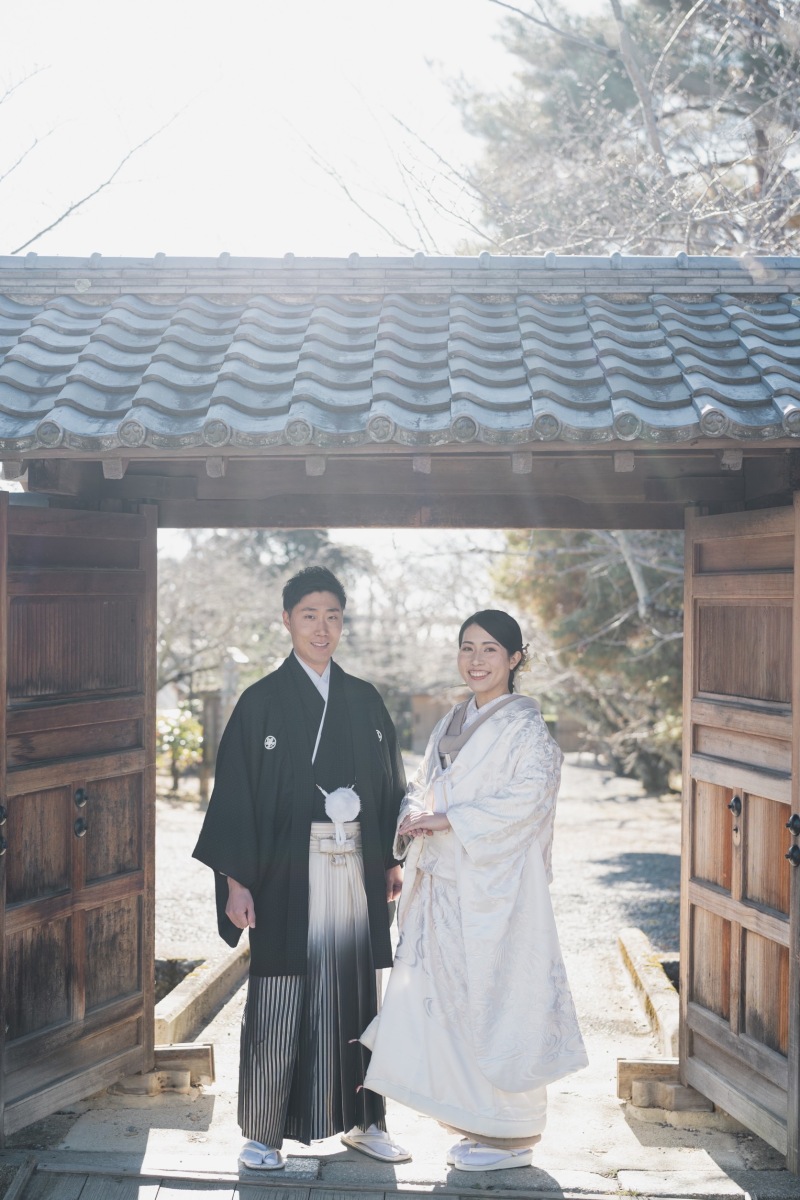 広いお庭から撮影