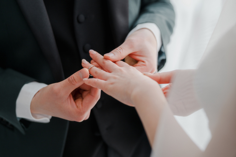 まるで式本番のような写真も