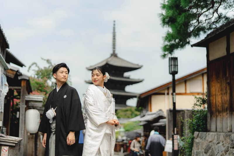 京都東山・八坂の塔周辺での撮影