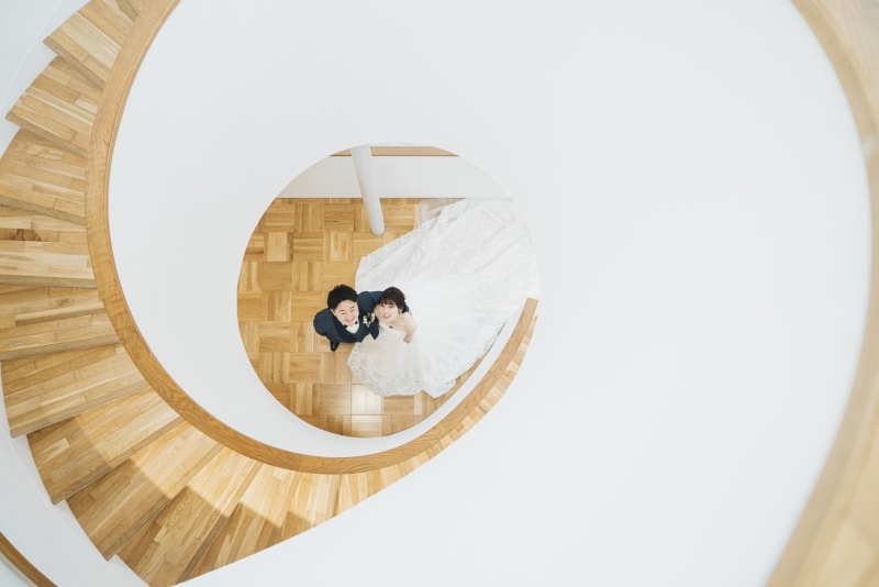 どこまでも続きそうな螺旋階段