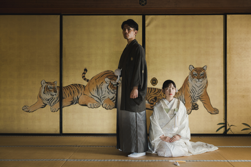 歴史ある京都のお寺で残す、ふたりの美しい前撮り