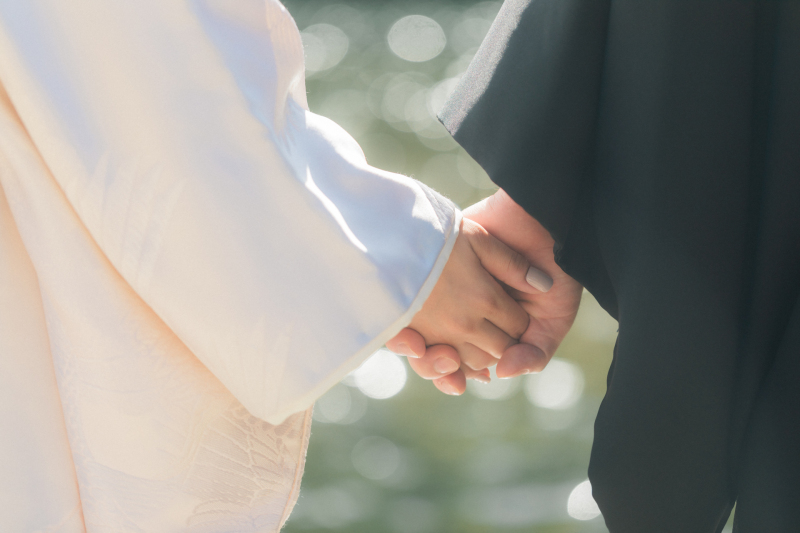 手繋ぎショット