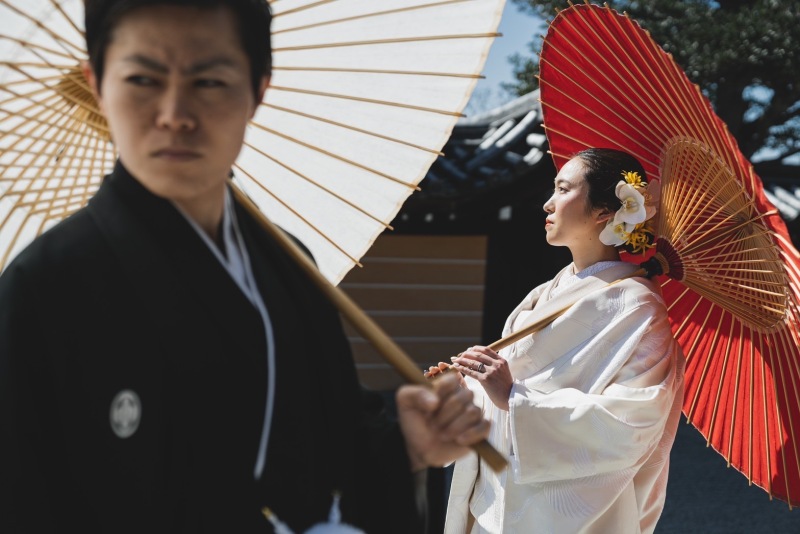 お寺の中のお庭で