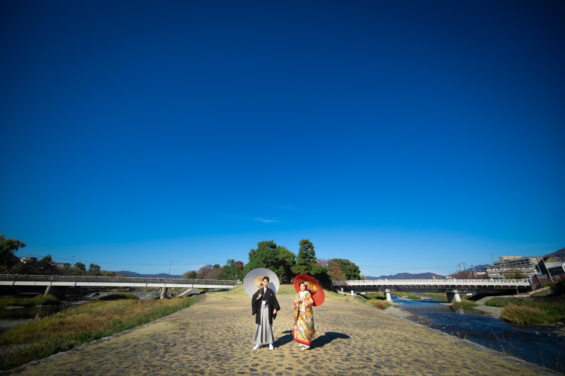 鴨川をまるで二人じめ