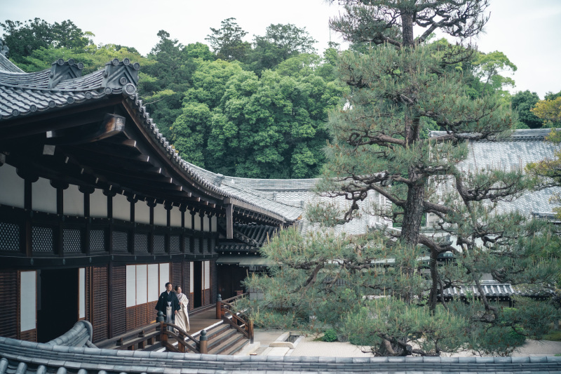 縁側からの眺めを