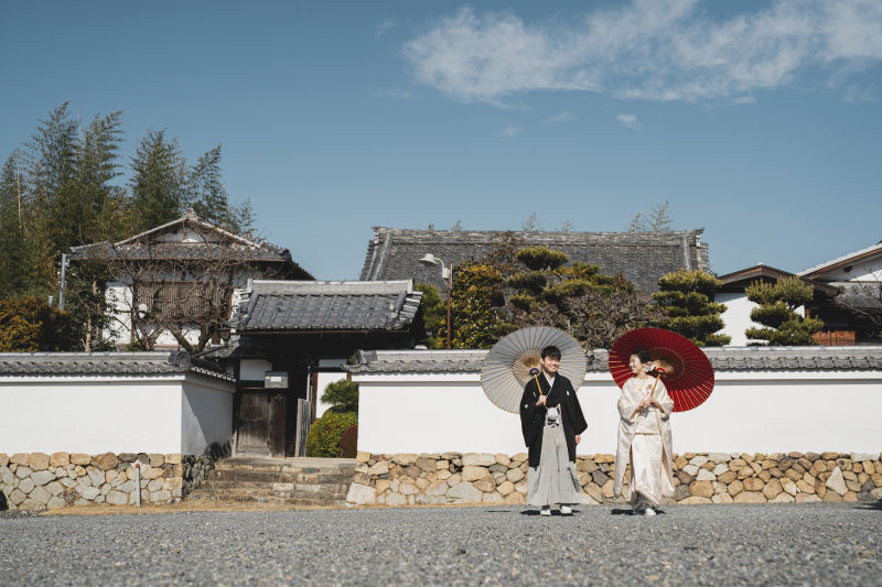 青空と番傘と一緒に