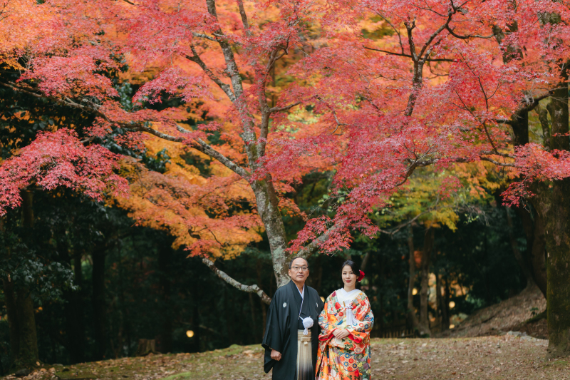 紅葉見頃の嵐山