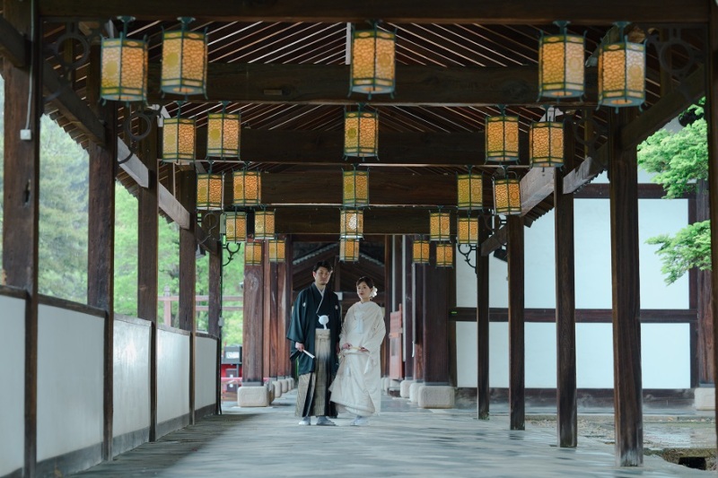雨の中での萬福寺