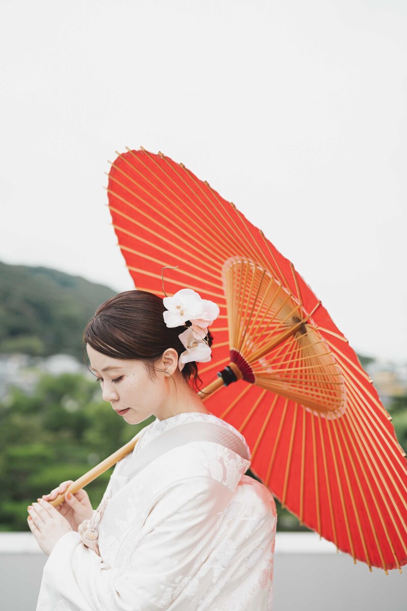 テラスでの撮影も