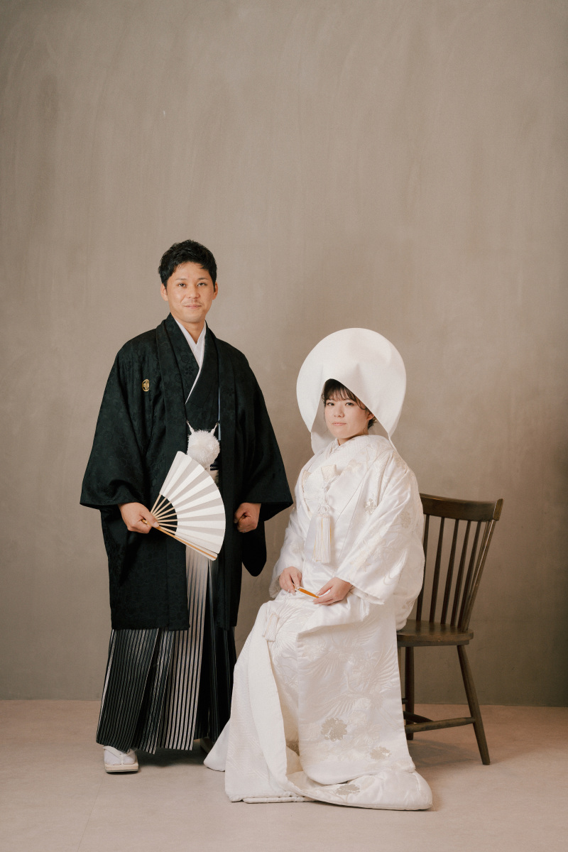 白無垢でもかちっと。