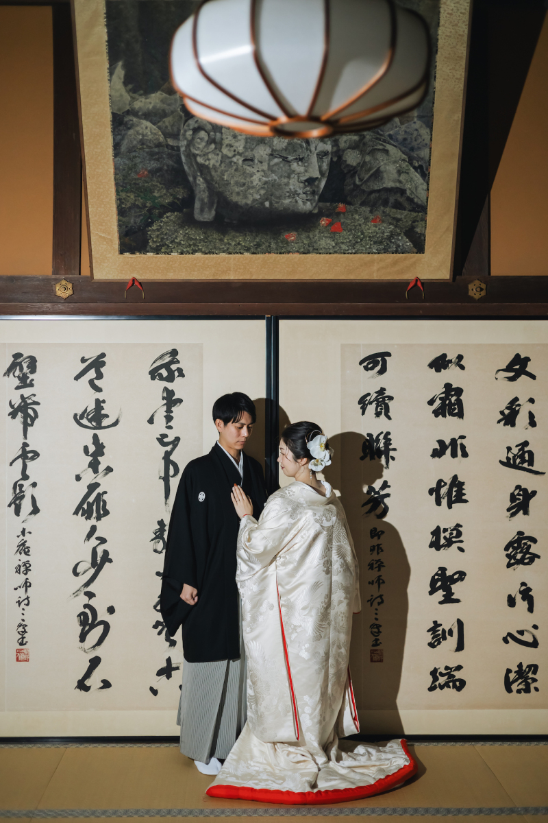 まずはお寺の中で撮影