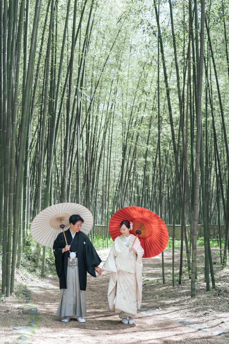 番傘を使ったショット