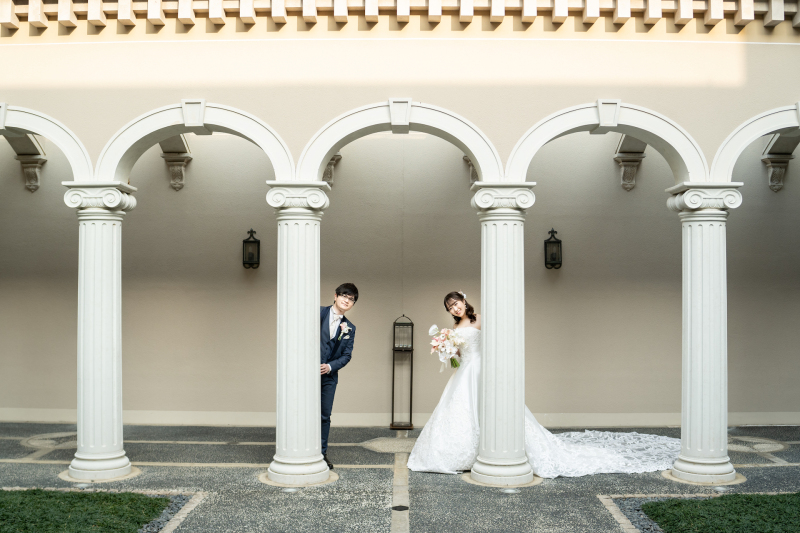 午後からは洋装でチャペルへ