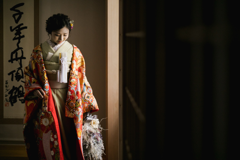 和装スタジオでの撮影も