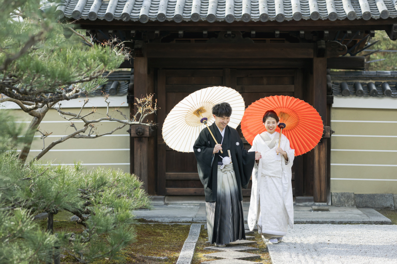 奥行きのあるお庭