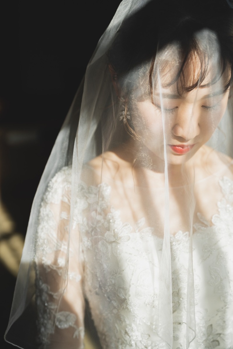 ベールを使って撮影