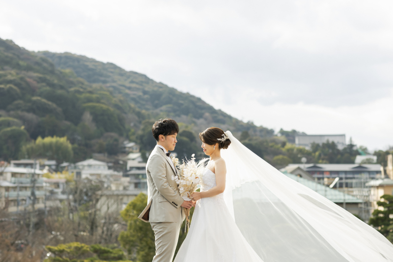 テラスからの景色を