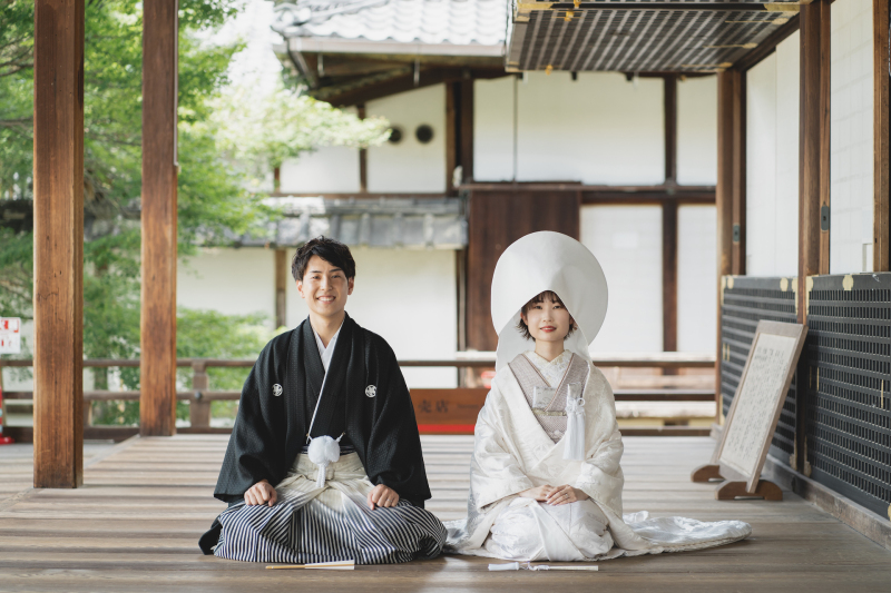 白無垢と綿帽子