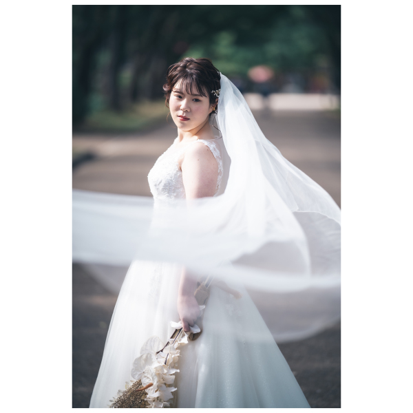 ヴェールでドレスアップ