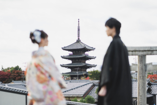 朝の東山とスタジオ撮影