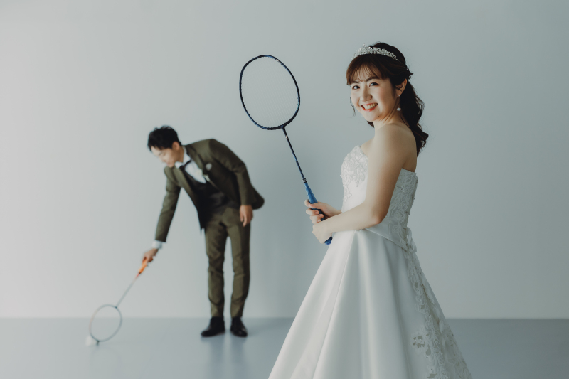 ラケットと一緒に