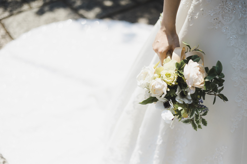 純白のウェディングドレス