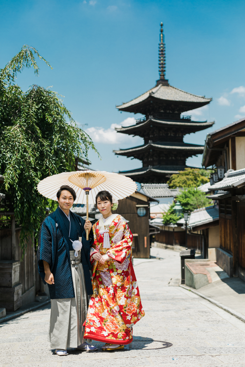 天気が良い夏は彩りのある京都に