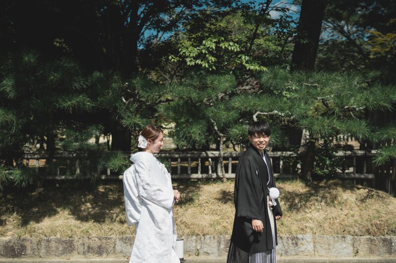 和装撮影は大覚寺からスタート