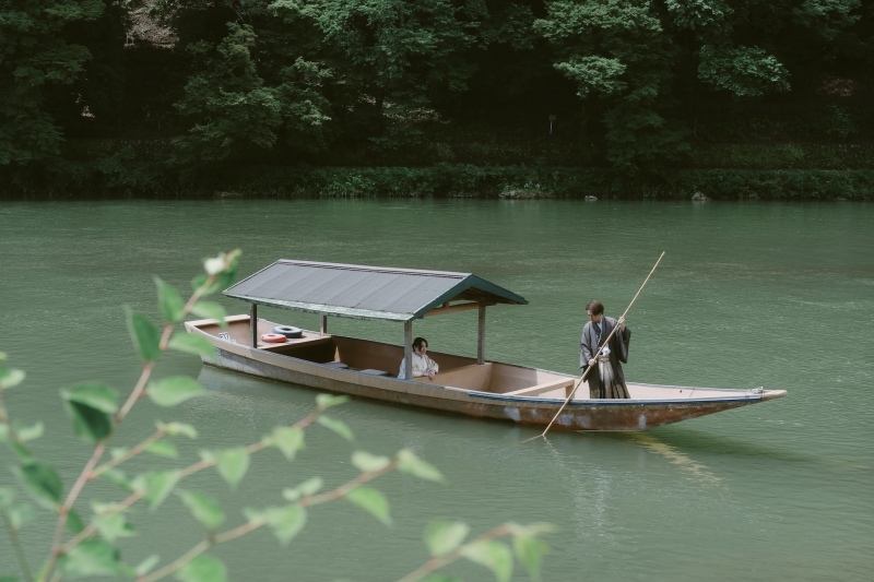 屋形船で落ち着いたひと時を