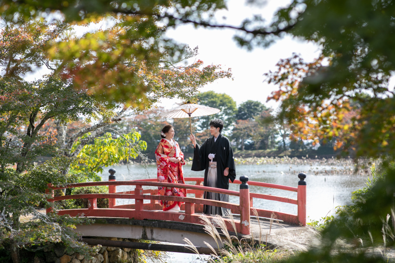 お庭を散策しながら