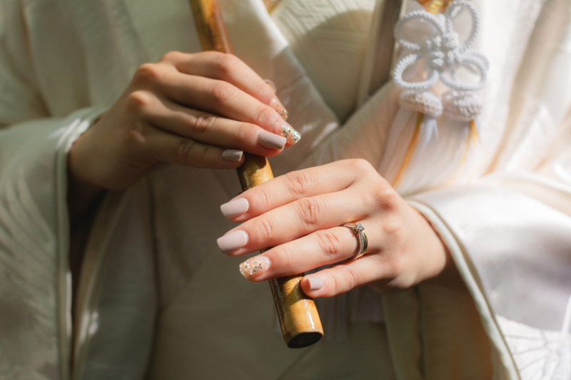 手元のクローズアップ