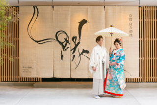 ENISHI PHOTO WEDDING_暖簾前